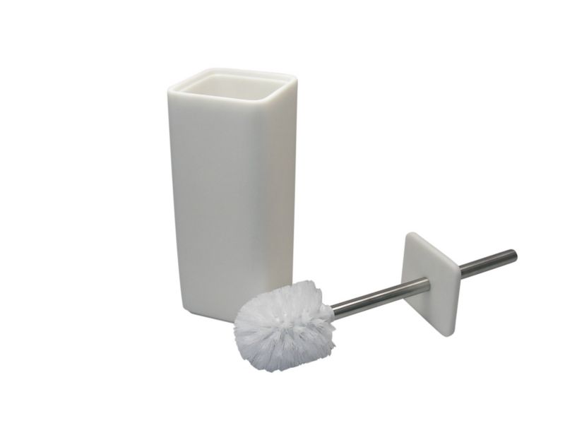 B&Q Rounded Square Toilet Brush White