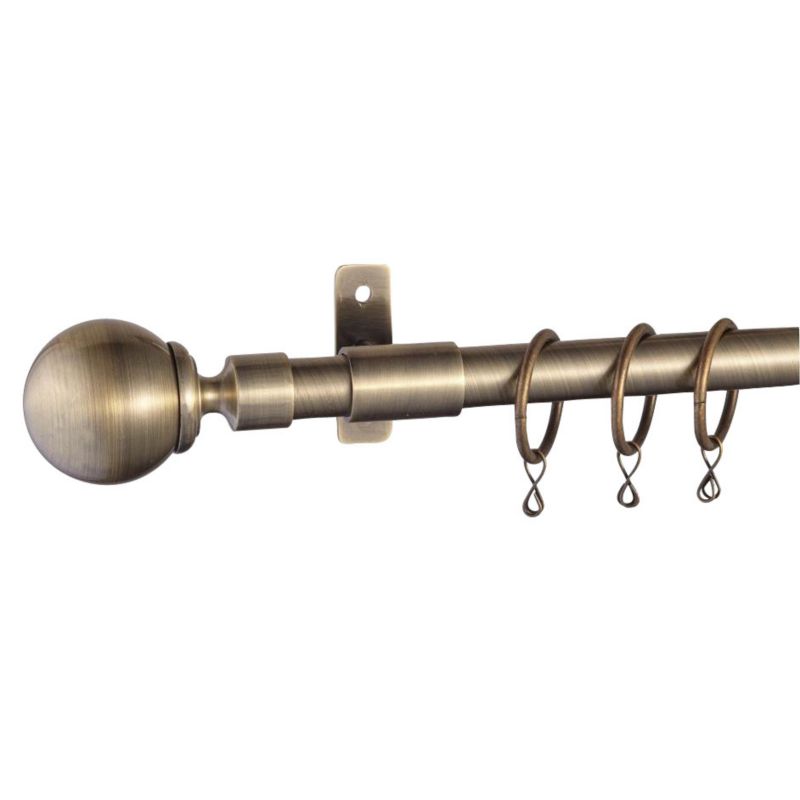 Ball End Metal Bay Window Curtain Pole