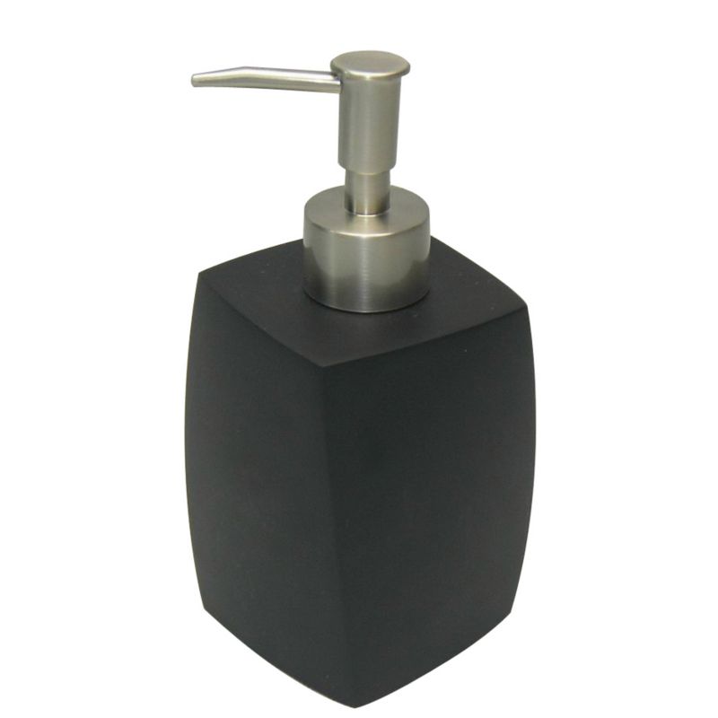BampQ Ceramic Twisted Soap Dispenser Black