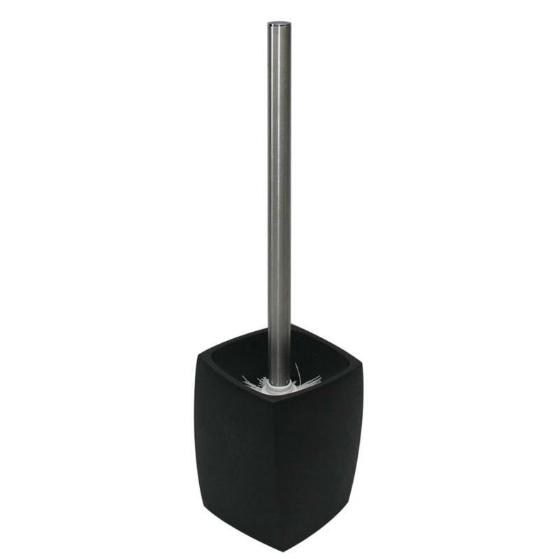 BampQ Ceramic Twisted Toilet Brush Holder Black