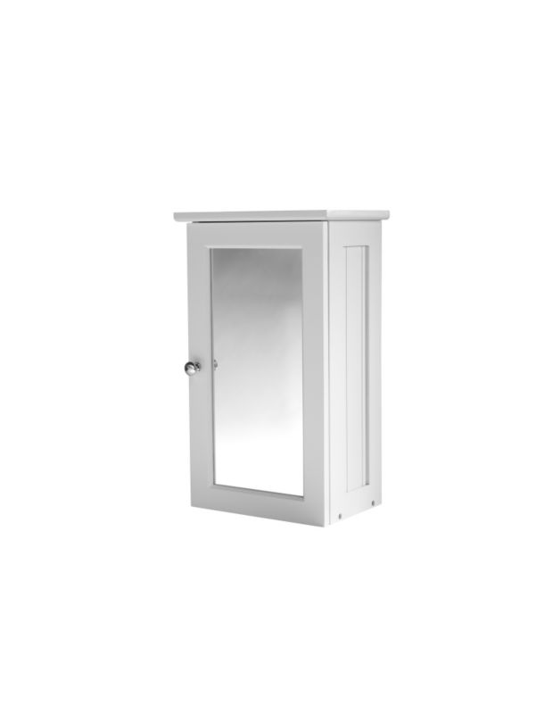 B&Q Tongue & Groove Effect Single Door Mirror Cabinet