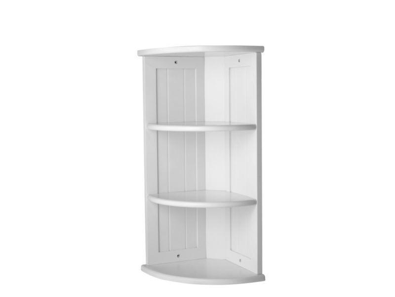 B&Q Tongue & Groove Effect Corner Shelf Unit