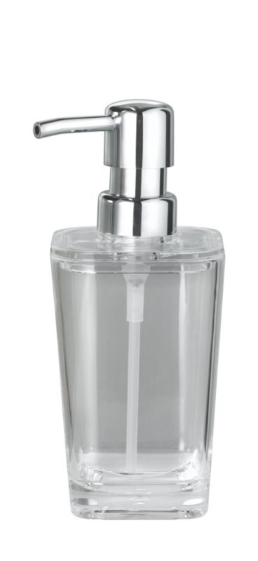 BampQ Rounded Square Soap Dispenser Clear