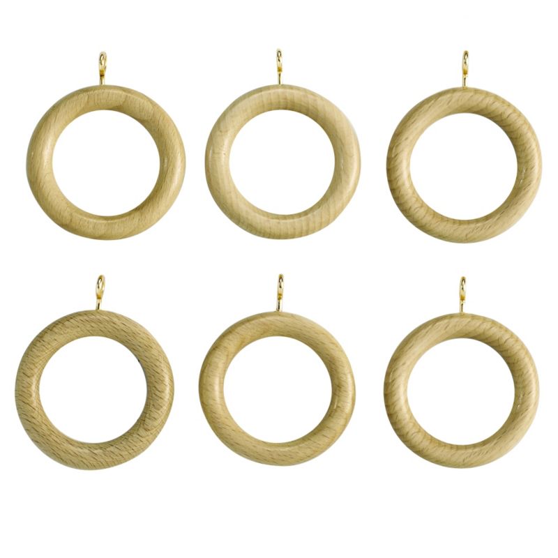 Colours By B&Q Curtain Rings Oak Effect