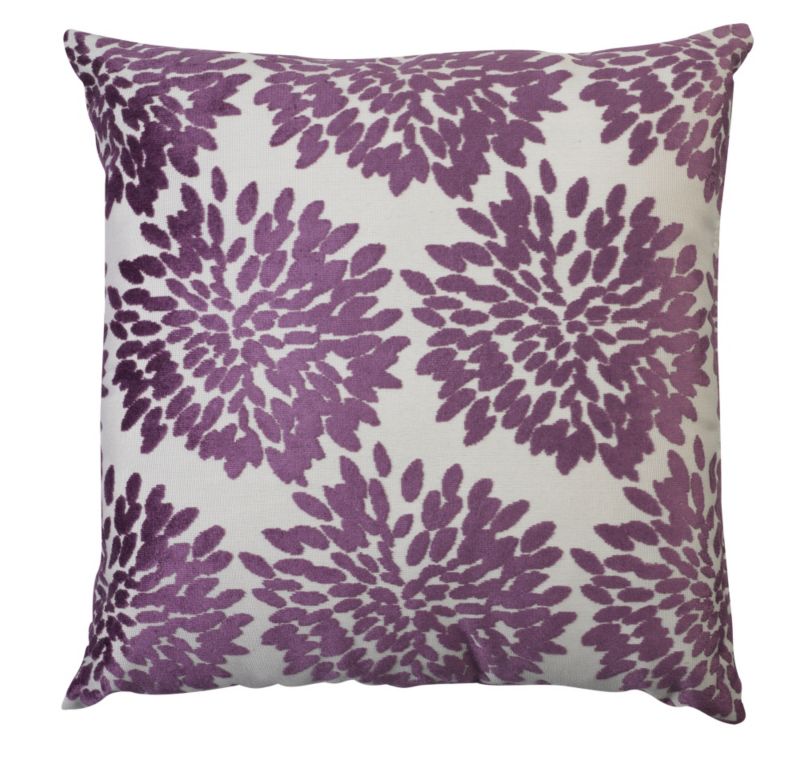 Colours by B&Q Chrysanthemum Floral Cushion Mauve (W)43 x (H)43cm