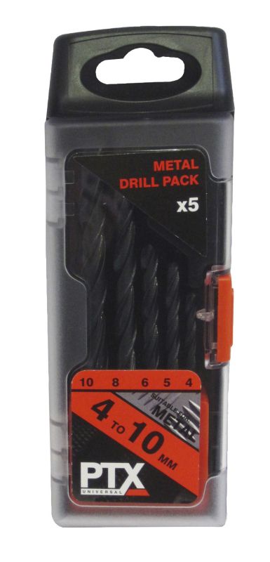 PTX 5 Piece Hss Drill Bit Set 4 10mm