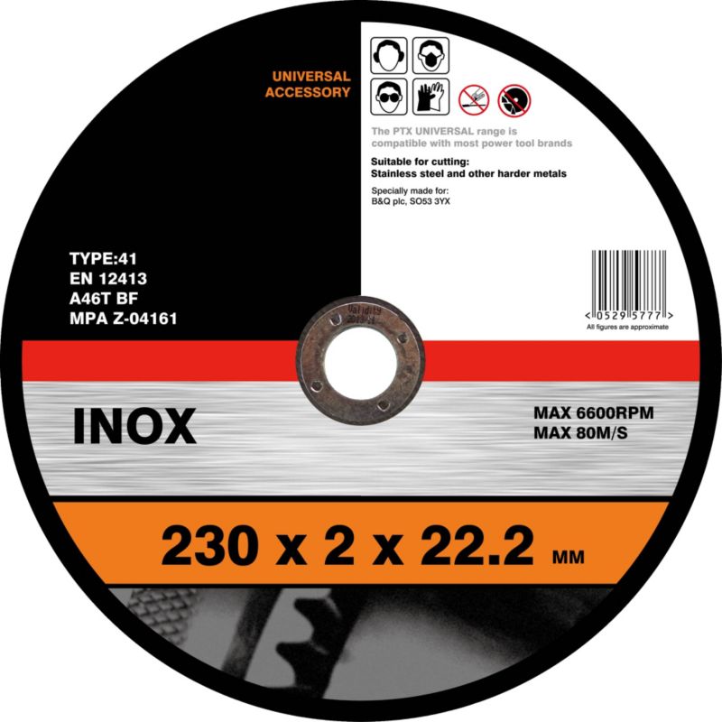 PTX 230mm Straight Inox Cutting Disc