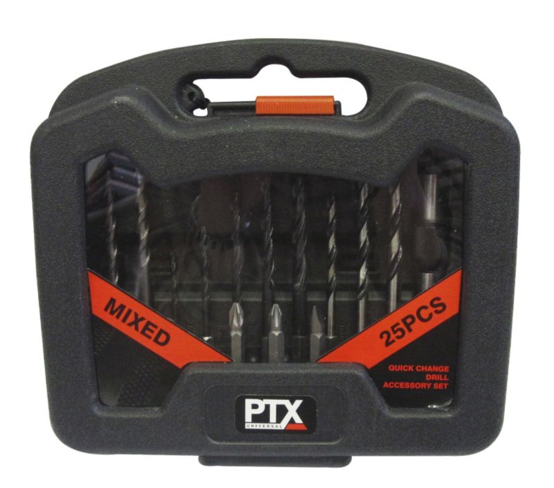 PTX 25 Piece Quick Change Drill Bit Set