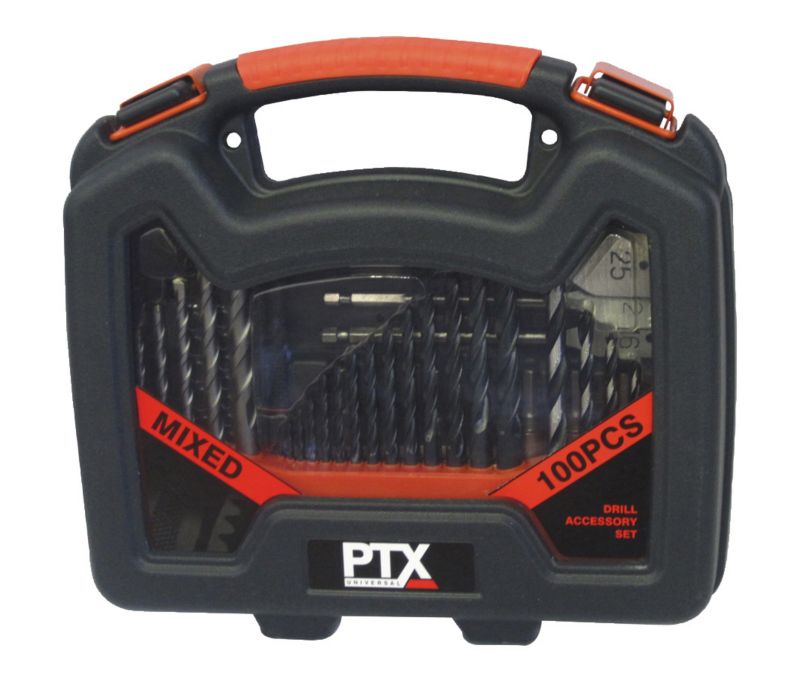 PTX 100 Piece Mixed Drill Bit Set