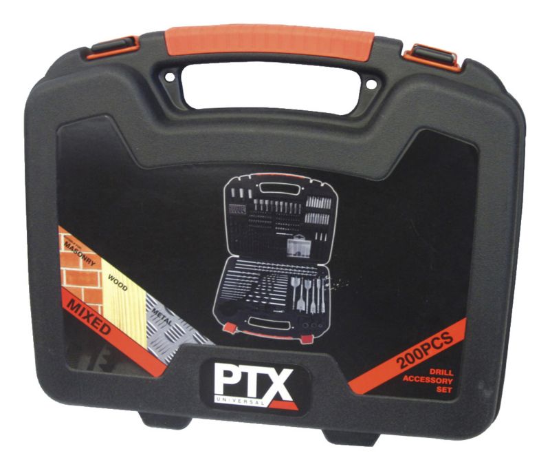 PTX 200 Piece Mixed Drill Bit Set
