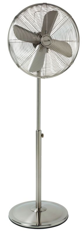BandQ 40cm Chrome Effect Pedestal Fan