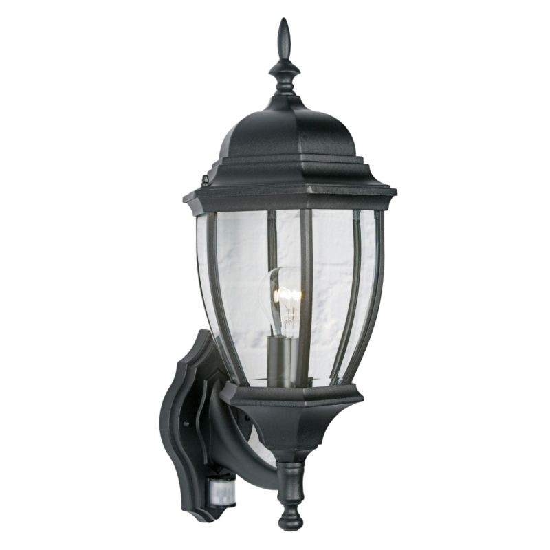 Lanark Outdoor Wall Light with PIR in Black