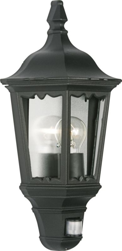 Ryedale Outdoor Wall Light with PIR in Black