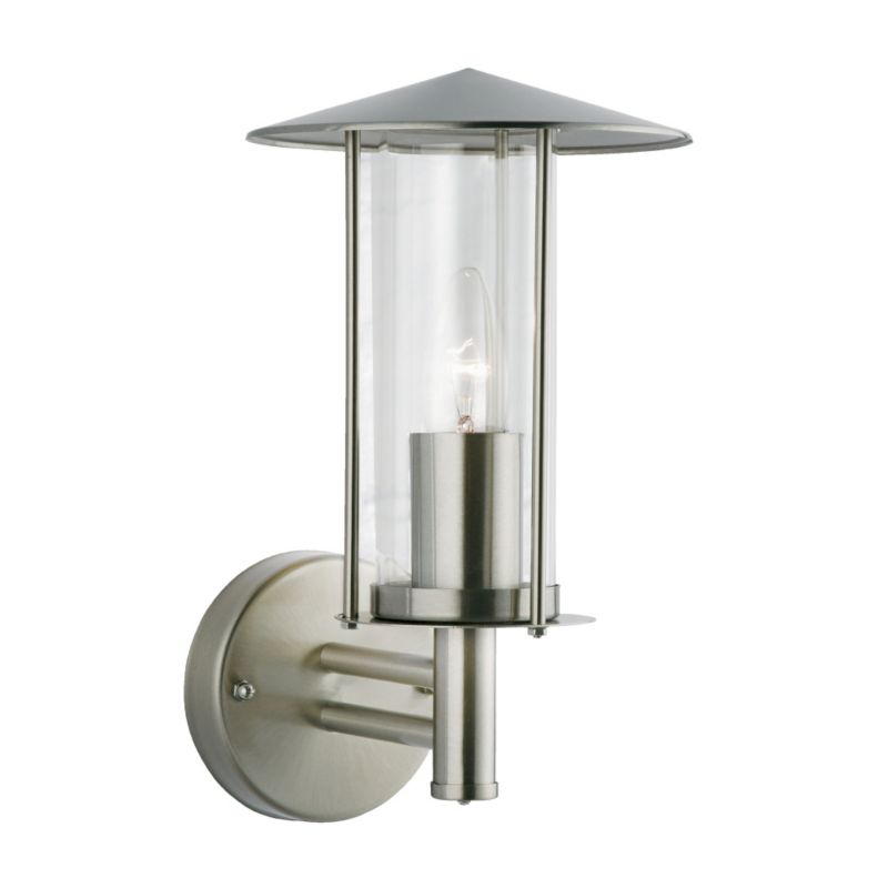 Trieste Wall Lantern Stainless Steel Effect 60w