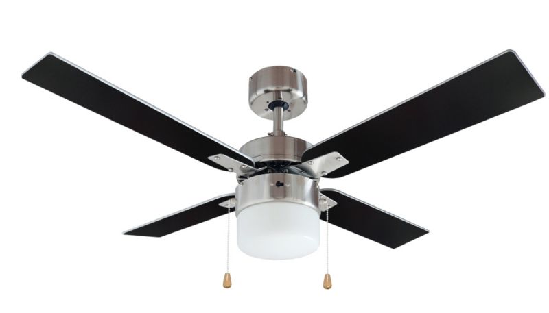 Blyss San Antonio Brushed Chrome Effect Ceiling Fan