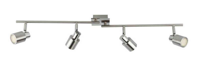 Lights by B&Q Deka Energy Saving 4 Fold Bar Spotlight Polished Chrome Effect