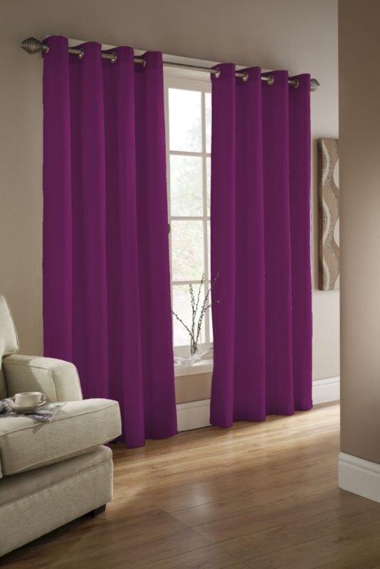 Baker Cotton Curtain Berry W168 x L183cm