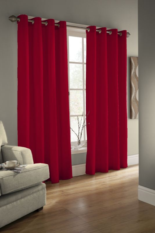 Baker Cotton Curtain Red (W)116 x (L)137cm