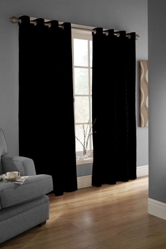 Baker Cotton Curtain Black 117X138Cm