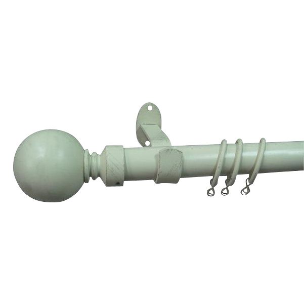 Unbranded Brocante Ball End Extendable Metal Curtain Pole