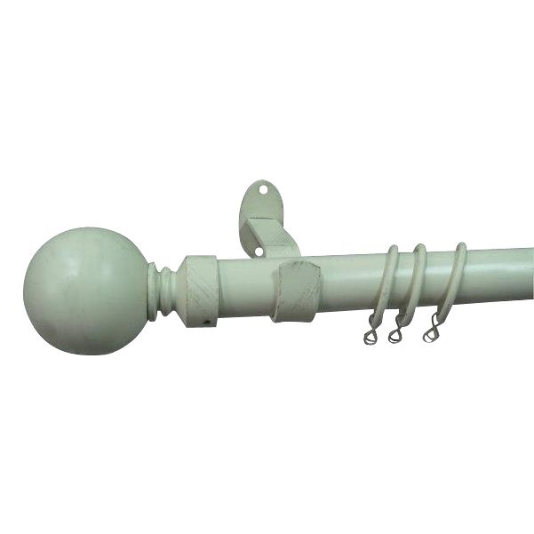 Brocante Ball End Extendable Metal Curtain Pole