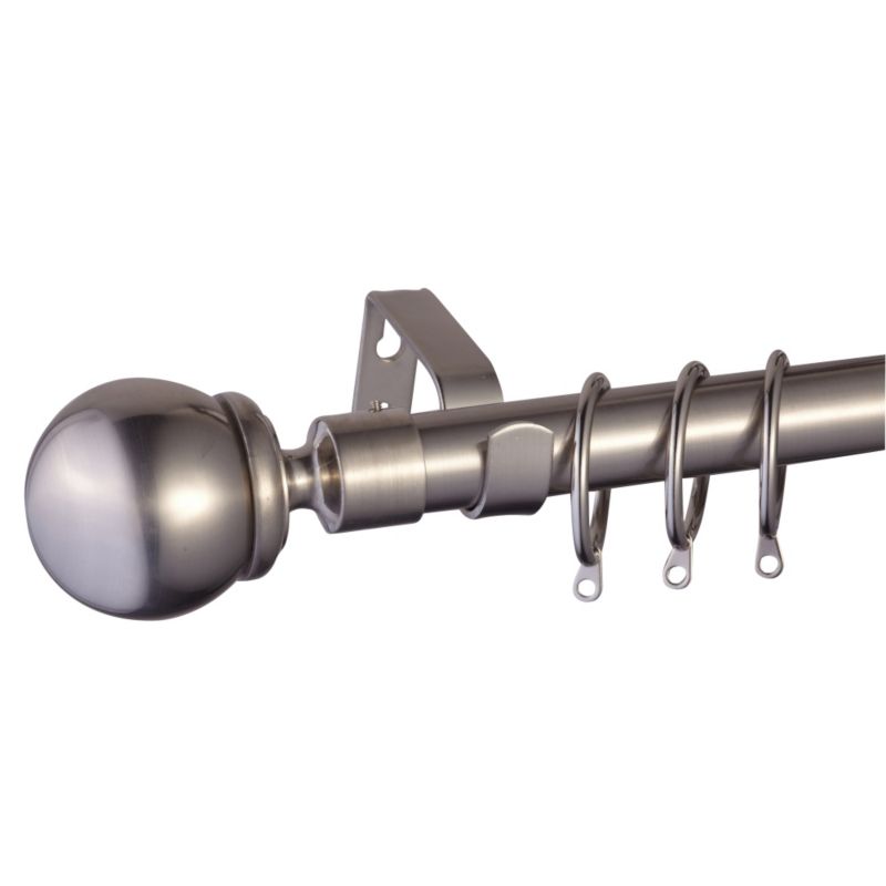 Metal 300cm Hera Ball End Stainless Steel Curtain Pole