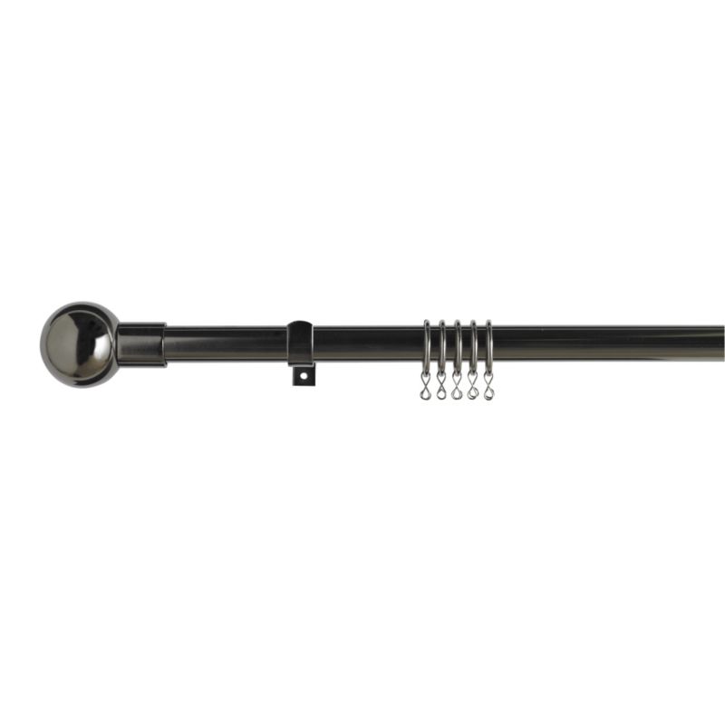 Unbranded Poplas Ball End Extendable Metal Curtain Pole