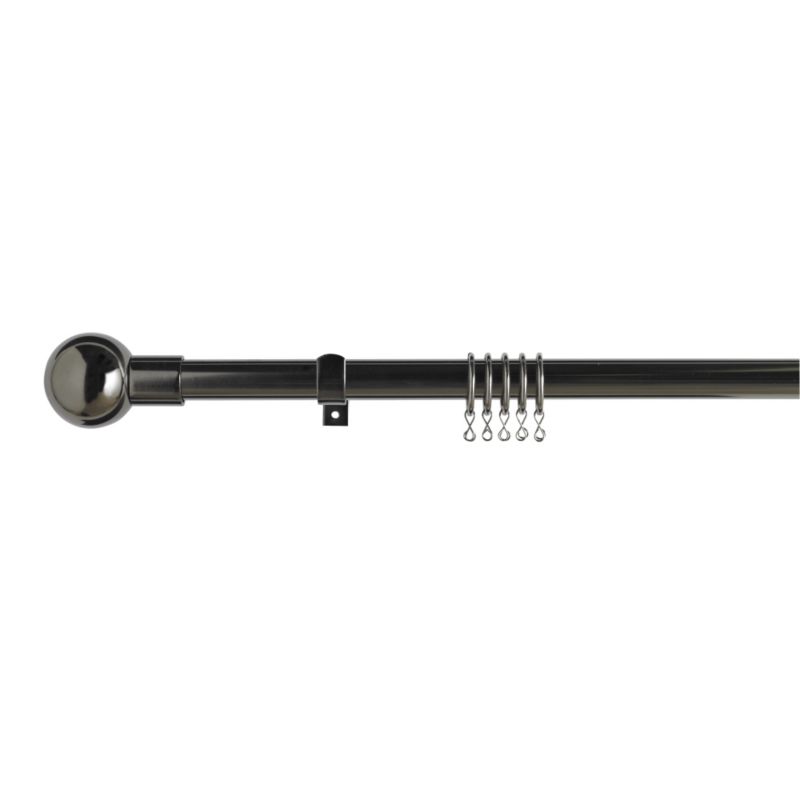 Poplas Ball End Extendable Metal Curtain Pole