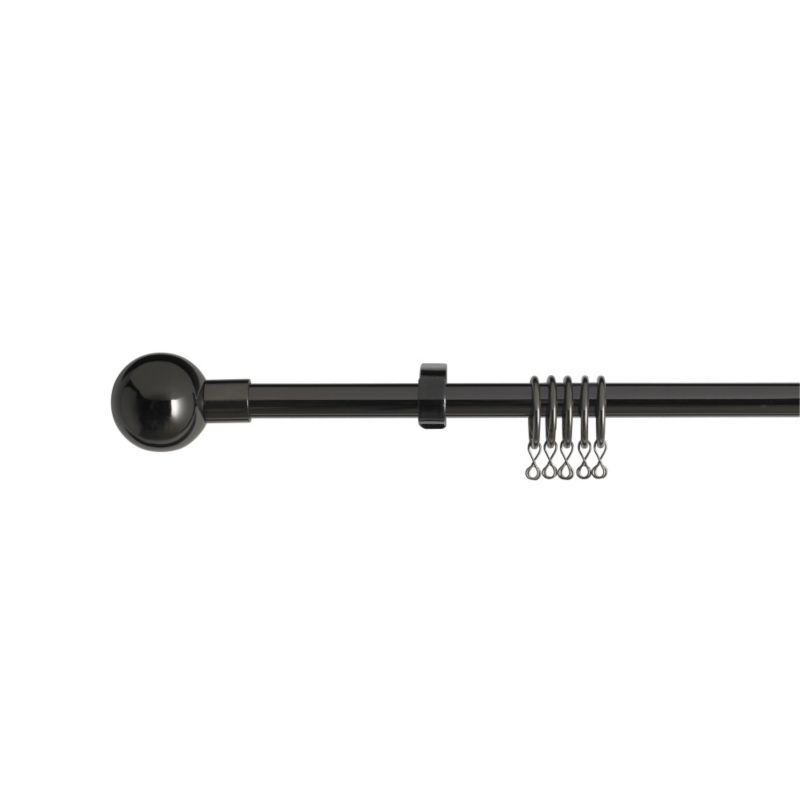 Unbranded 120-210Cm Huron Ball End Black Nickel Curtain Pole