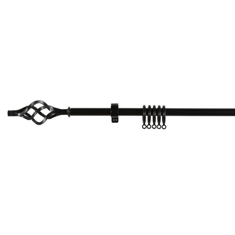 Unbranded 120-210cm Value Acer Black Cage Curtain Pole