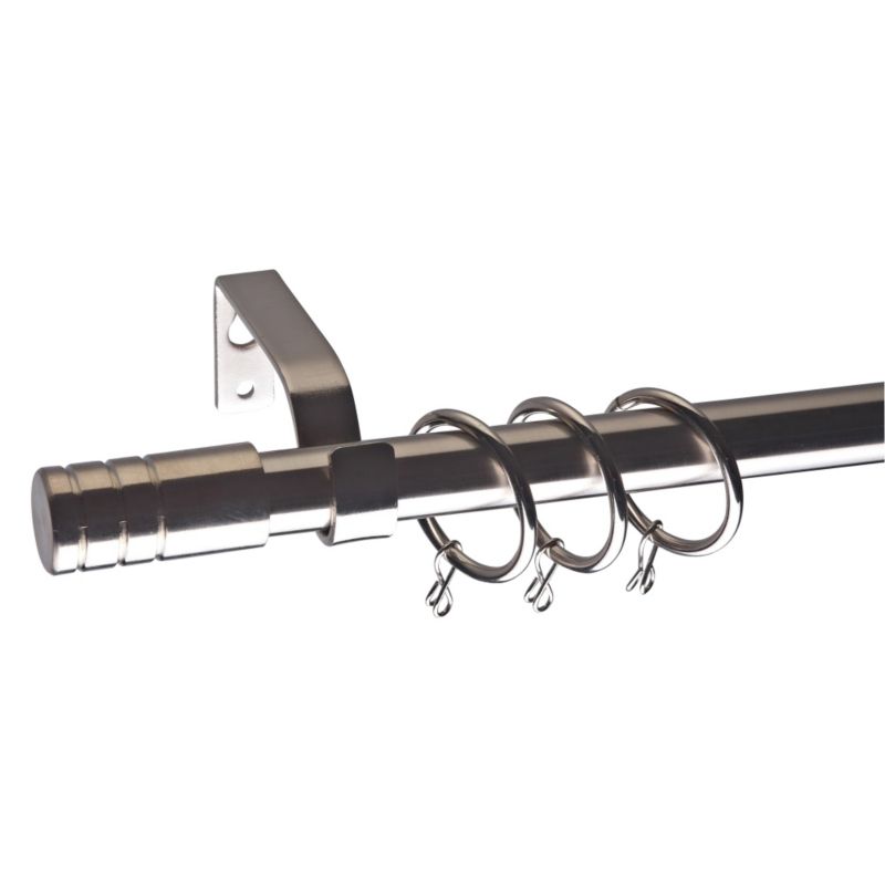 170-300cm Barrel Black Nickel Curtain Pole