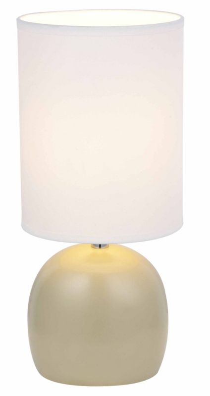 Lights by B&Q Alana 1 Light Matt Cream Table Lamp