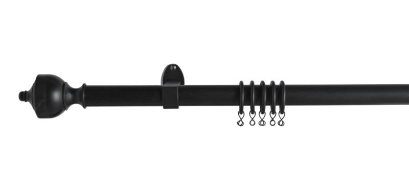 200-360cm Gael Classic Urn Black Curtain Pole