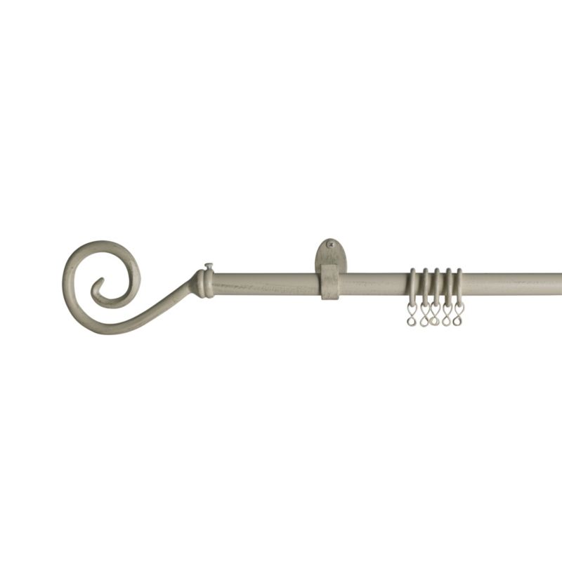 120-210cm Natia Scroll End Cream Gold Curtain Pole