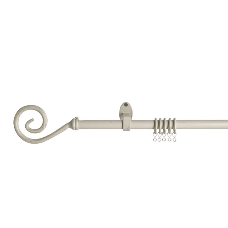 Colours 170-300cm Natia Scroll End Cream Gold Curtain Pole