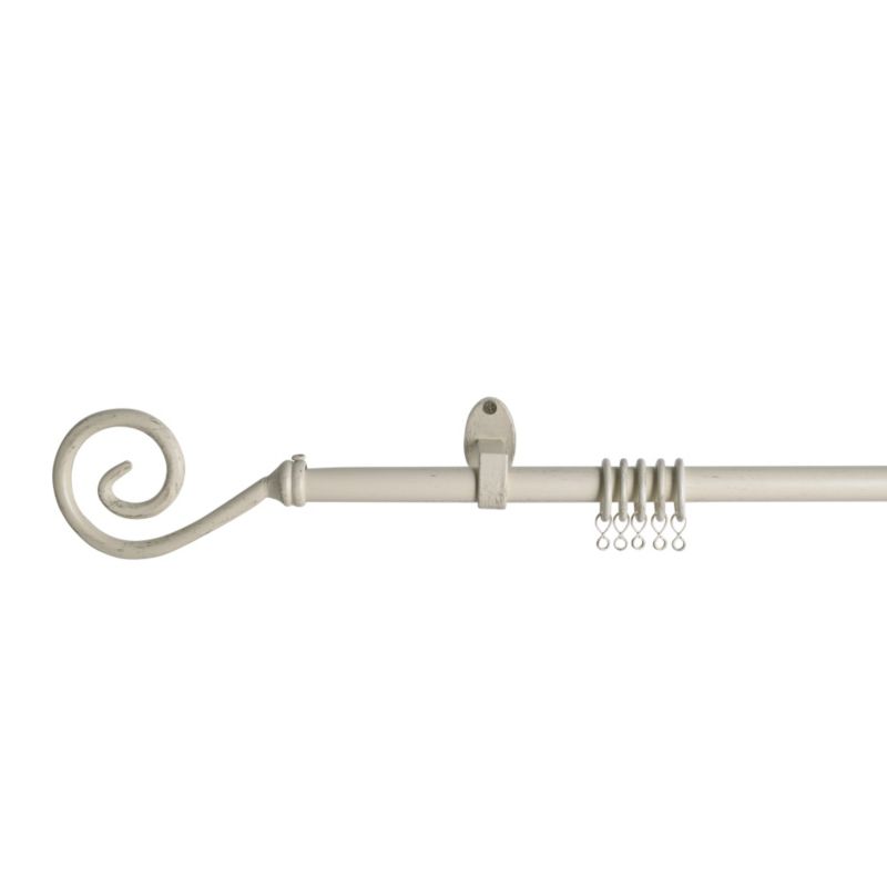 Colours 170-300cm Natia Scroll End Cream Gold Curtain Pole