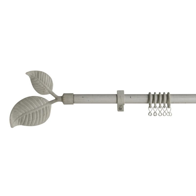 170-300cm Leaf White Gold Curtain Pole