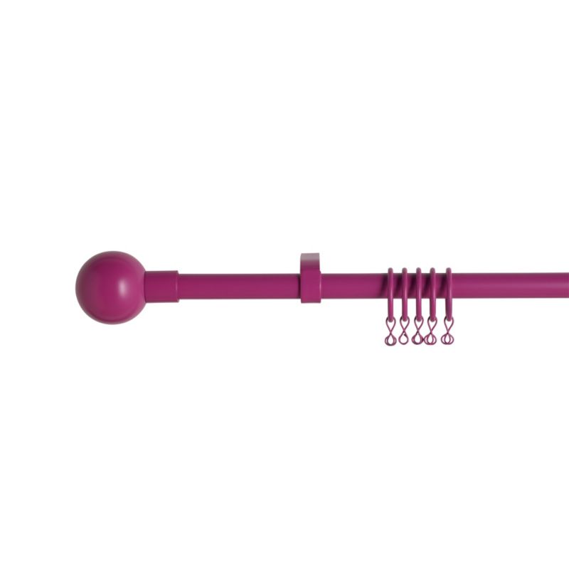 Unbranded 120-210Cm Kids Mikio Ball Fuchsia Curtain Pole