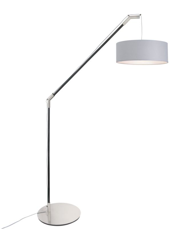 Halo Silver Effect and Black Large Floor Lamp