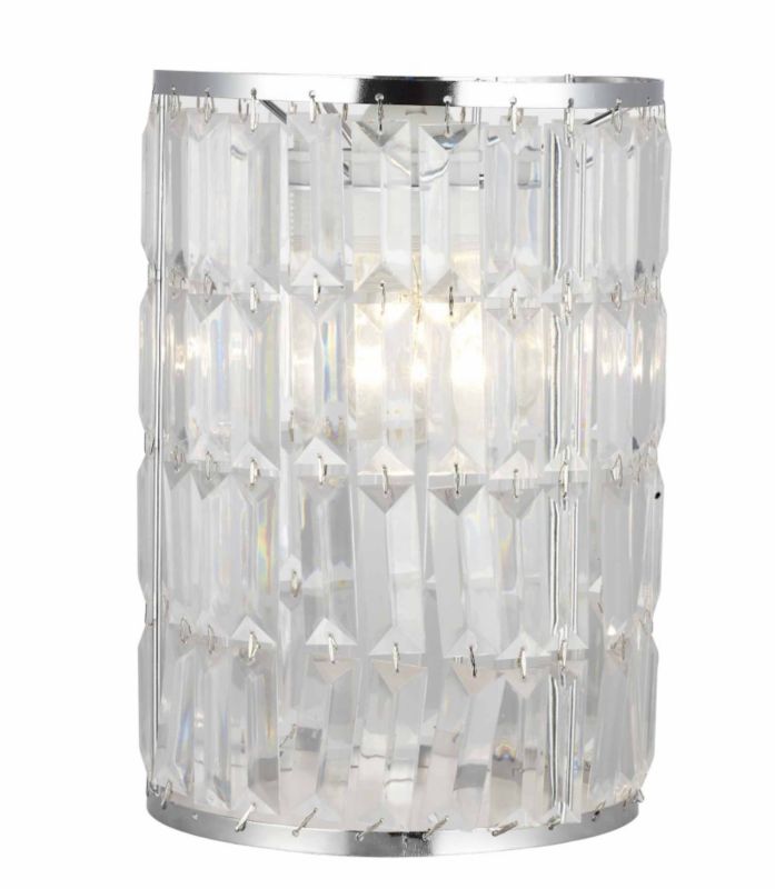 Dione Acrylic Chrome Effect Beaded Light Shade