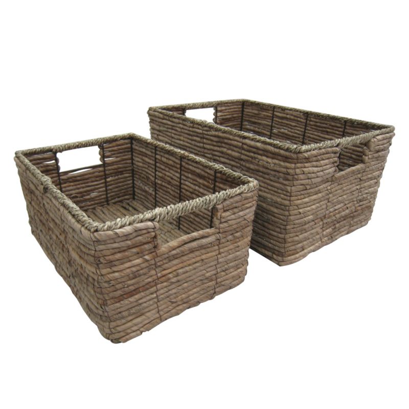 Set Of 2 Banana Leaf Basket