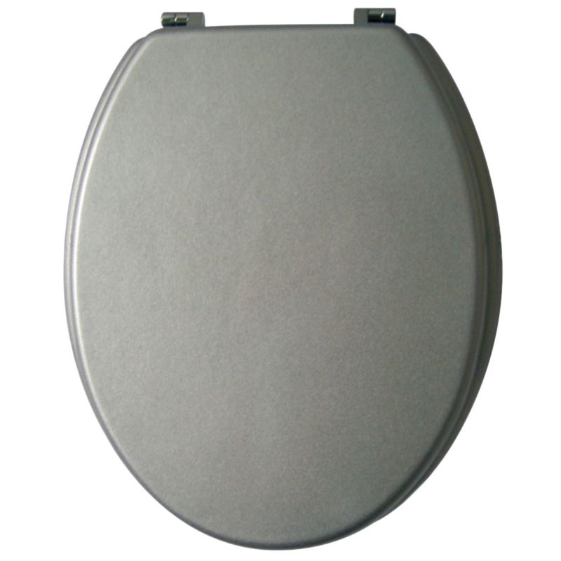 Cooke and Lewis Tonic Silver Toilet Seat