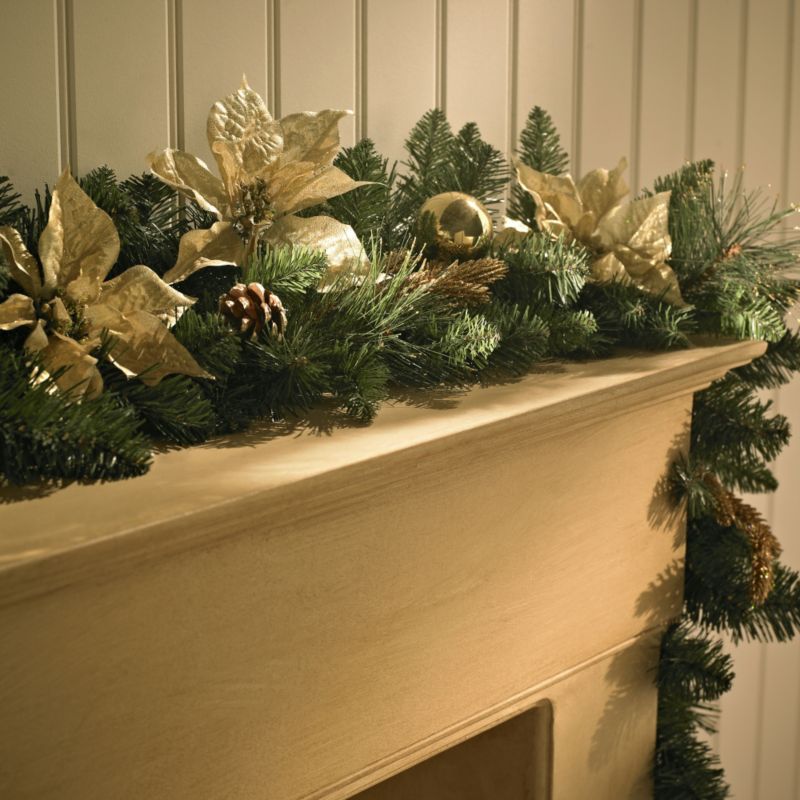183Cm 6Ft Gold Effect Mixed Garland