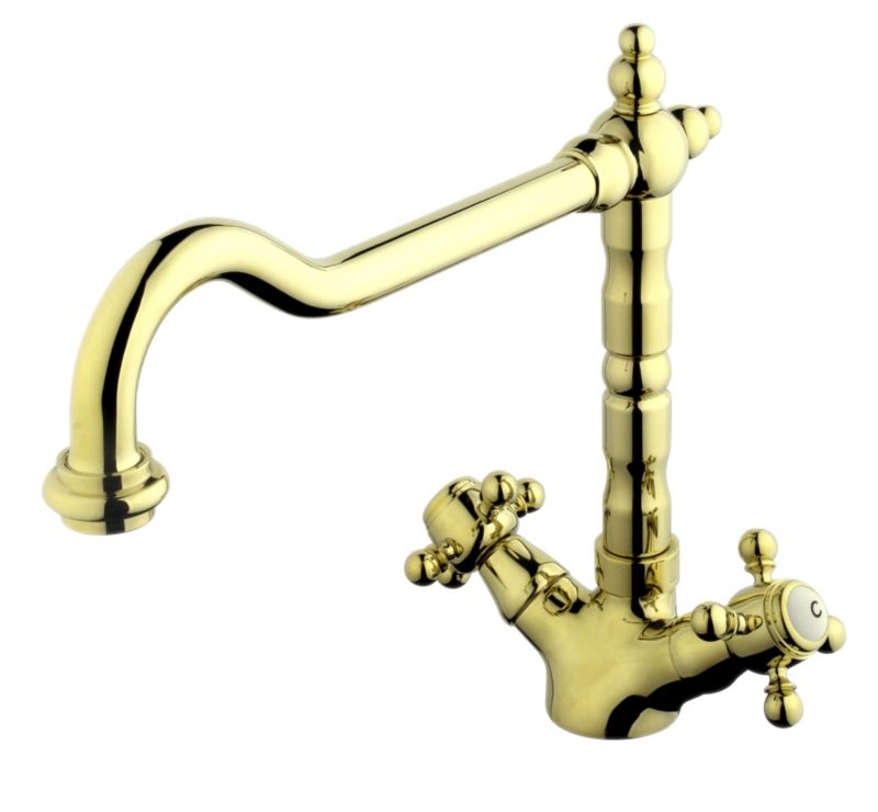Cooke & Lewis Bonneville Polished Brass Finish Monobloc Tap