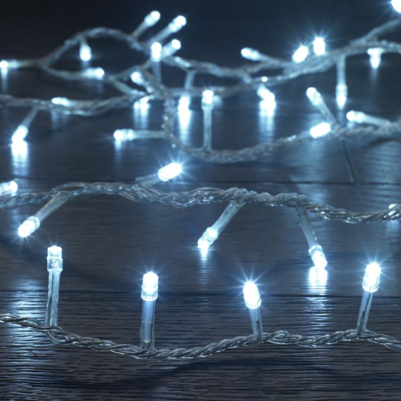 120 Multi Function White LED Lights With Clear Cable