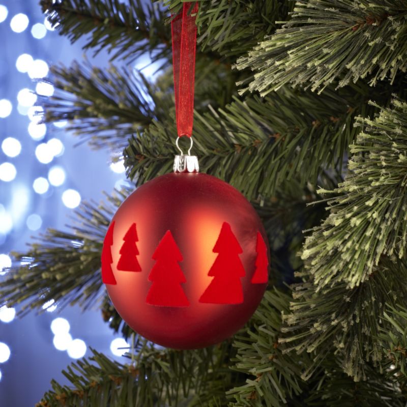 Flocked Tree Bauble