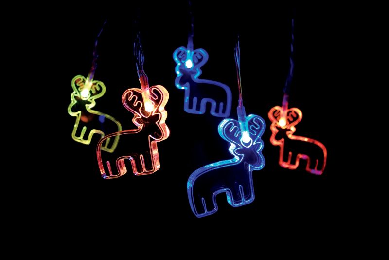 12 LED Reindeer Colour Change Lights
