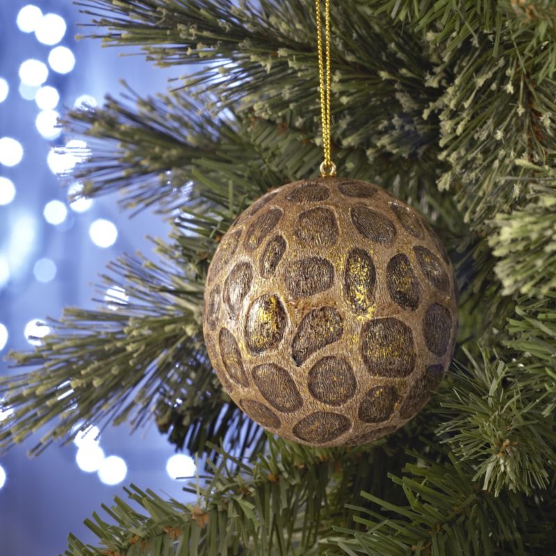 80mm Polyresin Animal Print Bauble