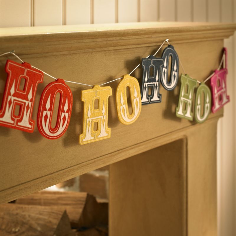 27M 9Ft Felt Ho Ho Ho Garland