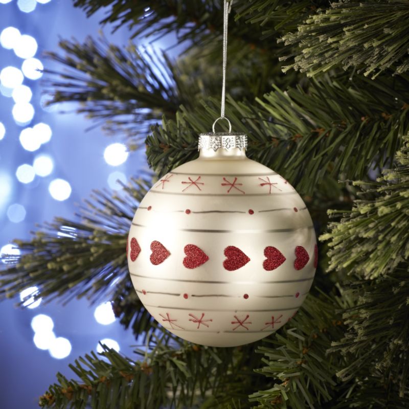 80mm Patterned Glass Bauble